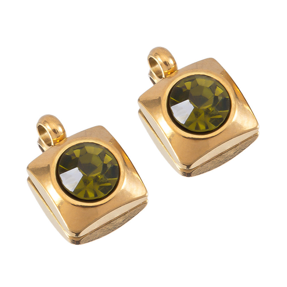 Small Square Shape Colorful Charm