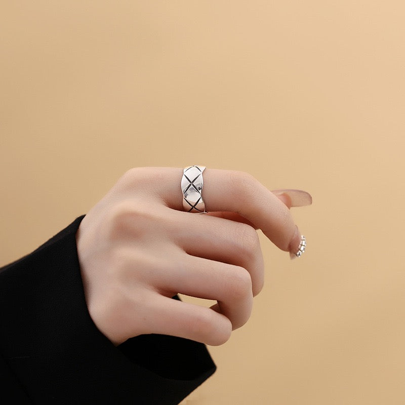 Modern Sterling Silver Ring