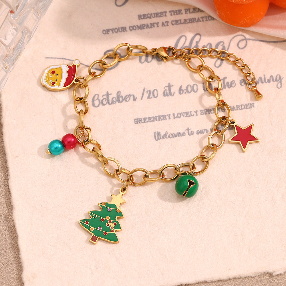 5 Charms Christmas Bracelet E
