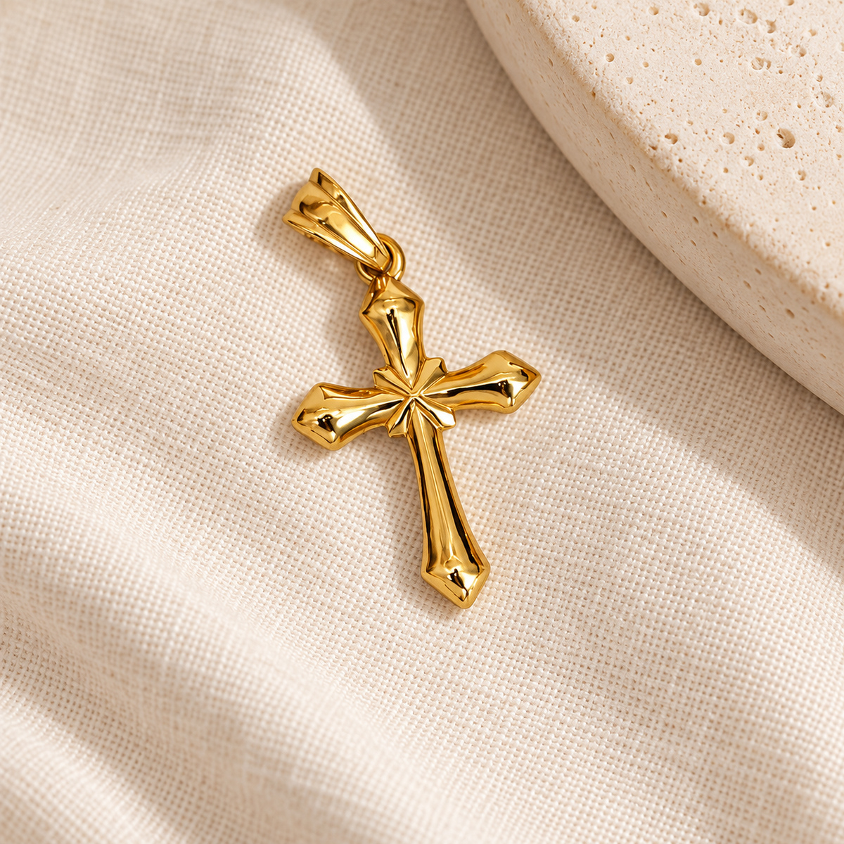 Sculpted Cross Charm