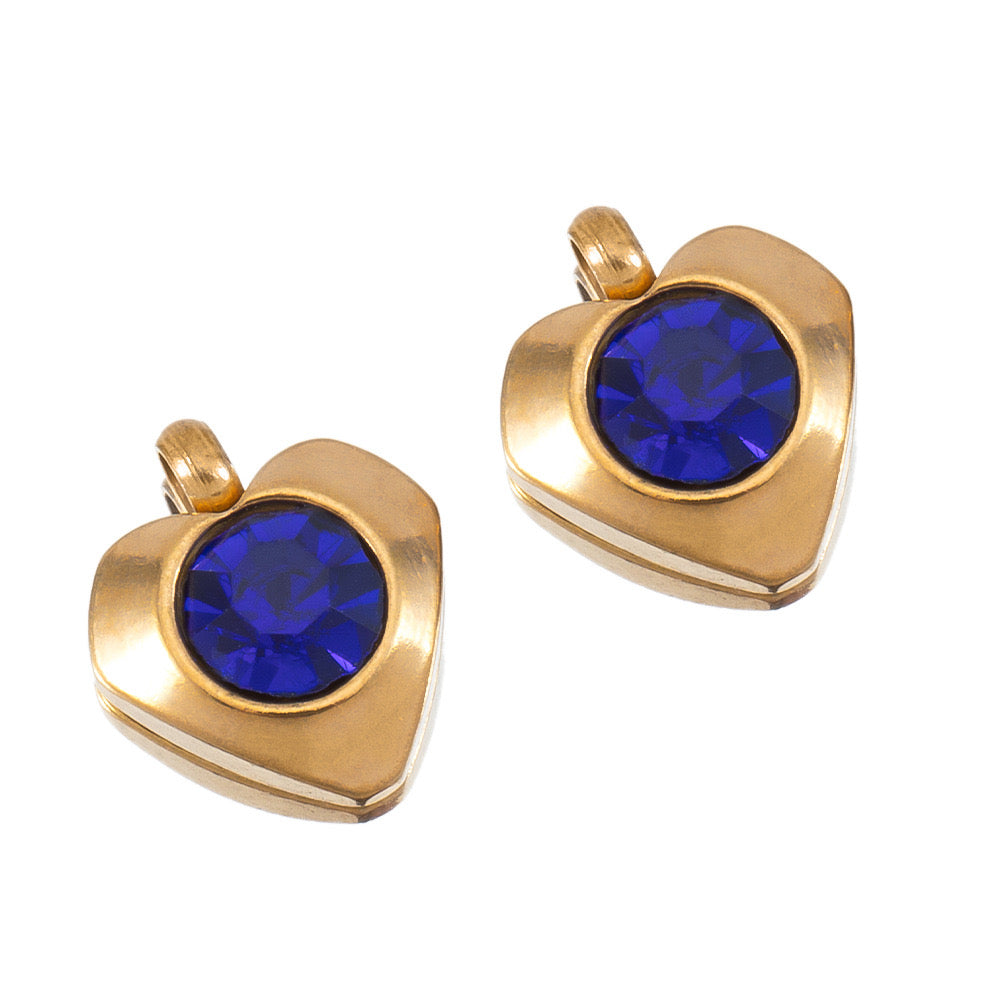 Small Heart Shape Colorful Charm