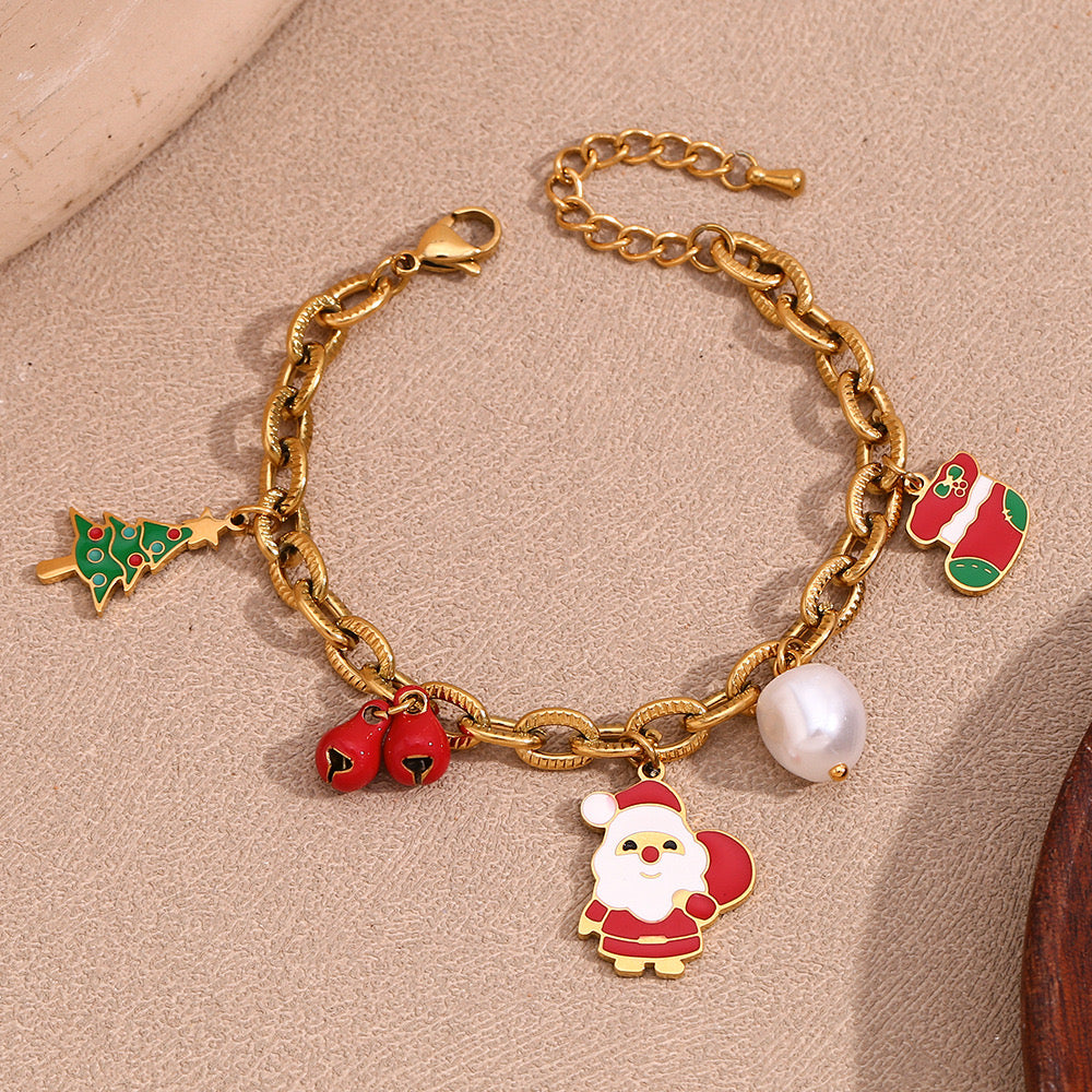 5 Charm Christmas Bracelet D