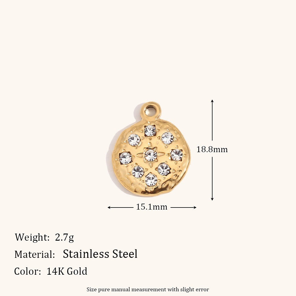 Colorful Circle Charm (blue/pink/white)