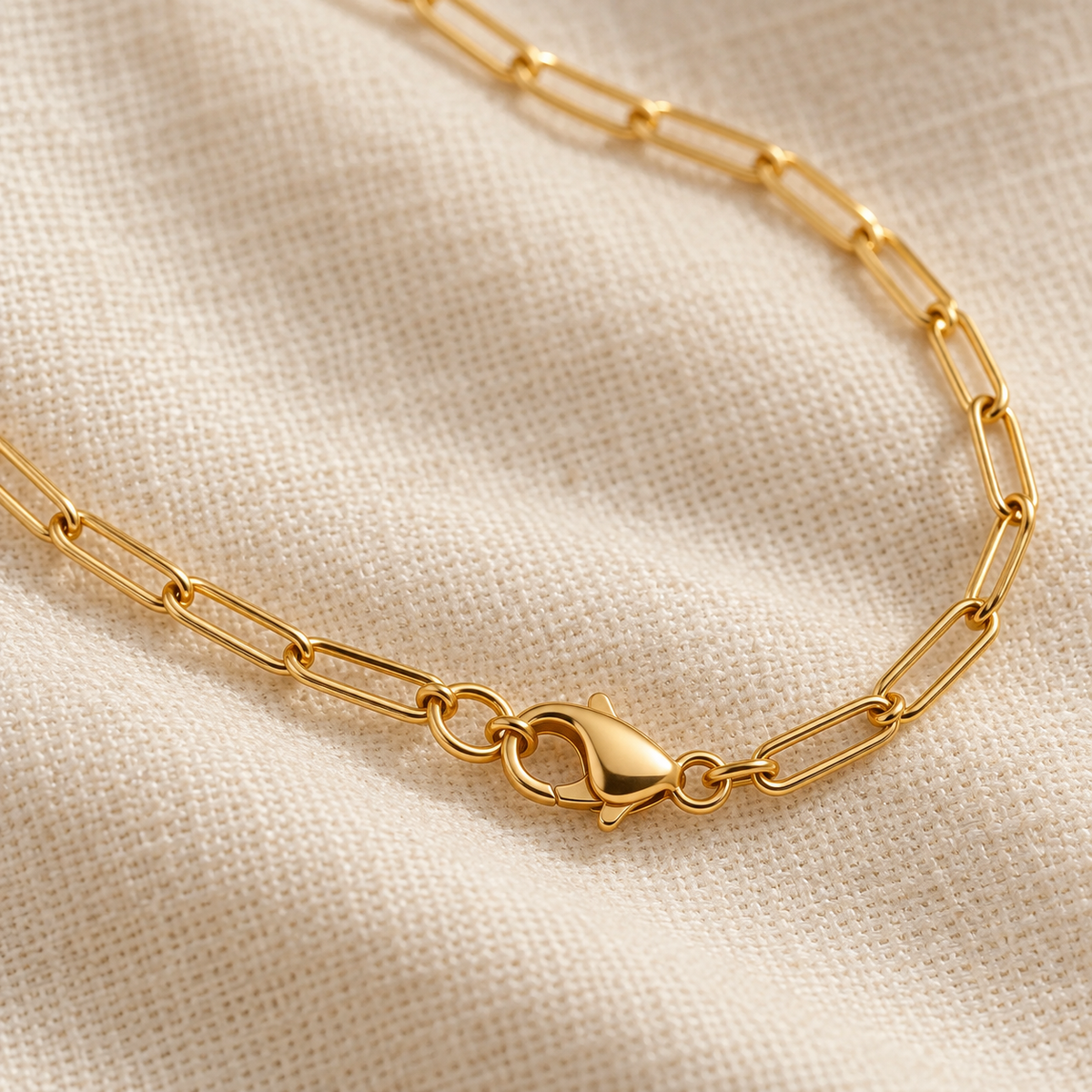 Gold Paperclip Chain Necklace
