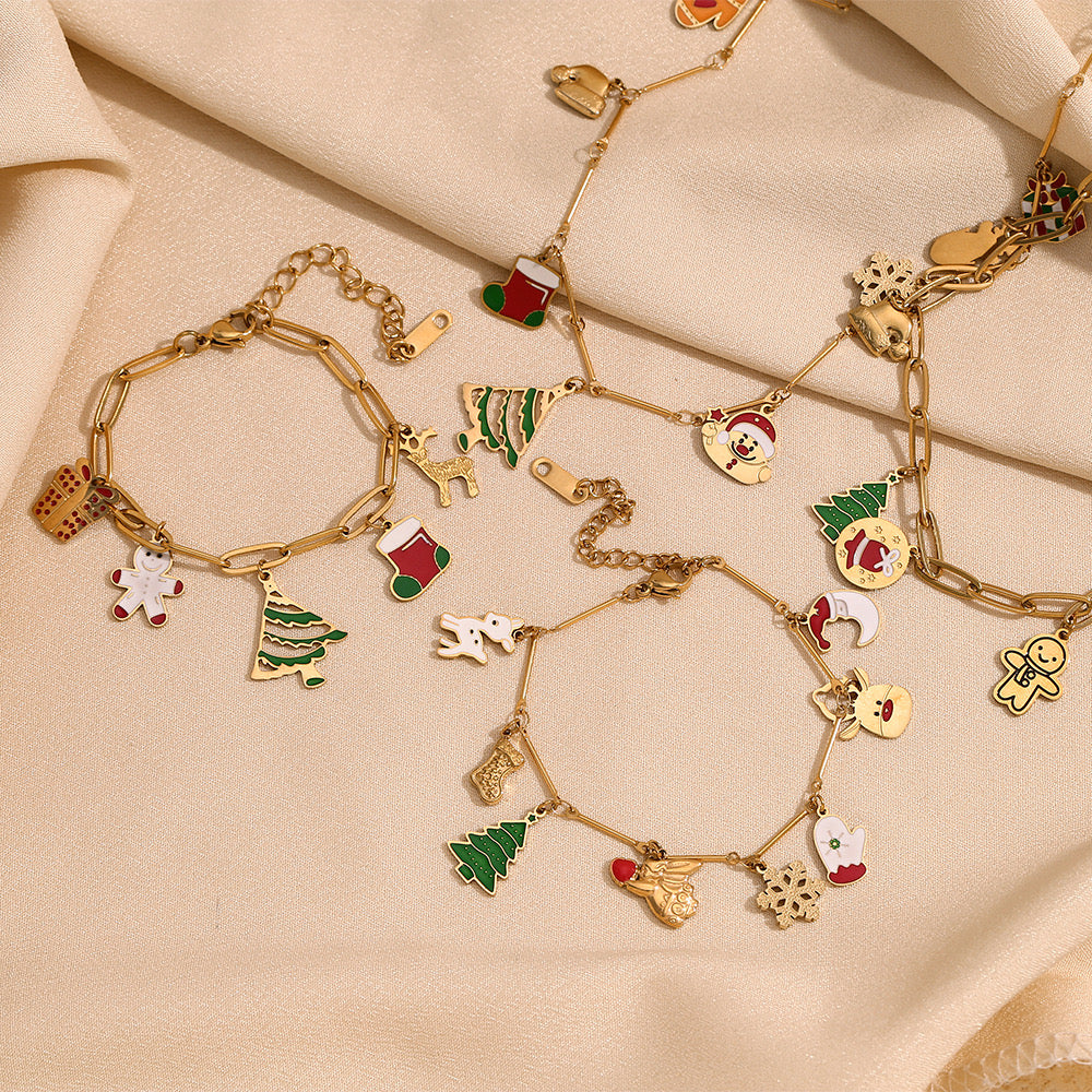 5 Charms Christmas Bracelet B