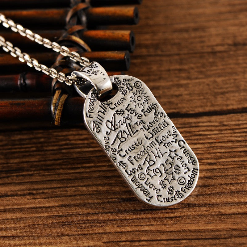 Cross Double Side Sterling Silver Pendant