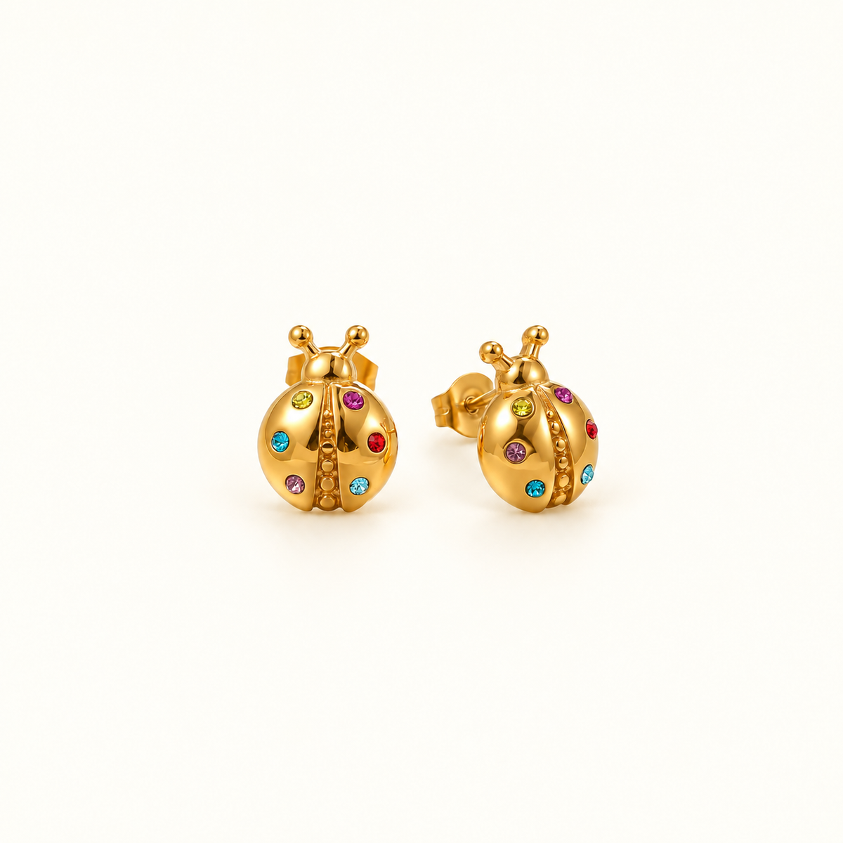 Lucky Ladybug Stud Earrings