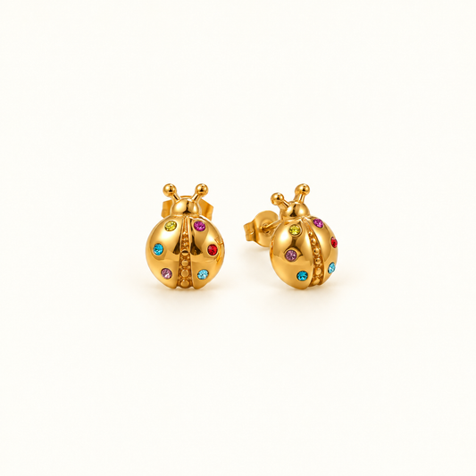 Lucky Ladybug Stud Earrings