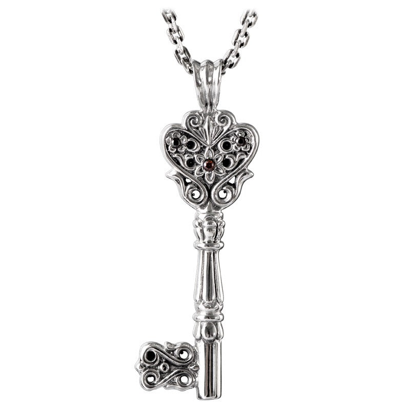 Vintage Key Sterling Silver Pendant