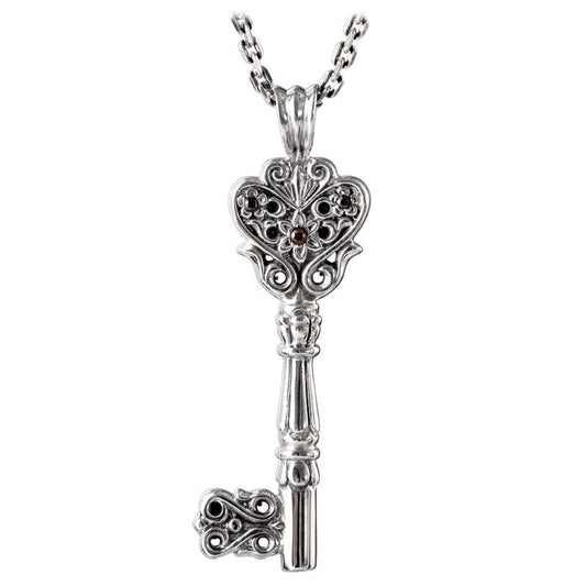 Vintage Key Sterling Silver Pendant