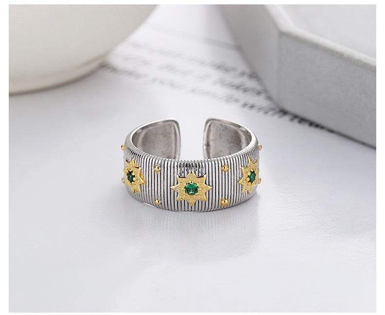 Sun Flower Sterling Silver