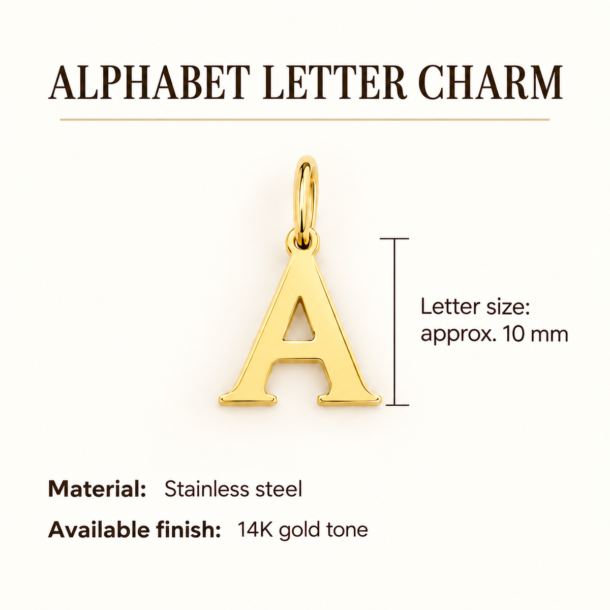 Alphabet Letter Charm