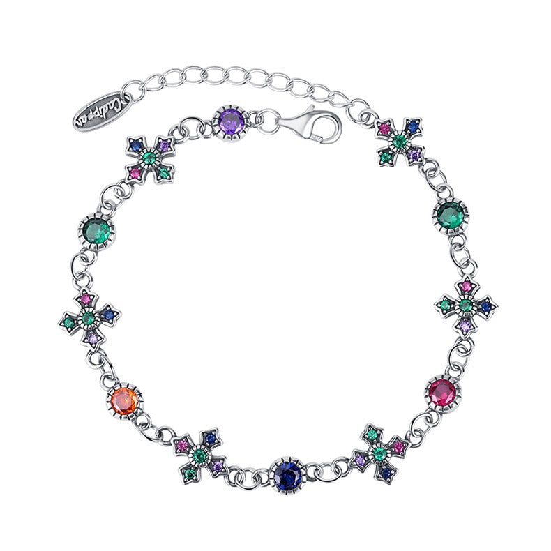 Cross Flower Sterling Silver Flower