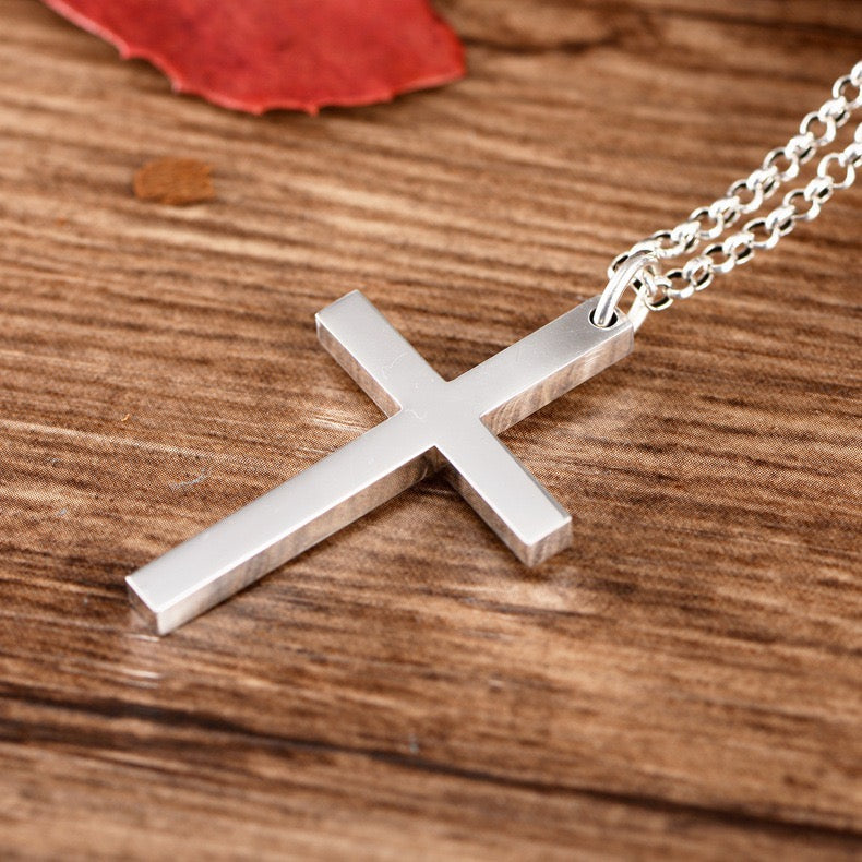 Simple Cross Sterling Silver Pendant