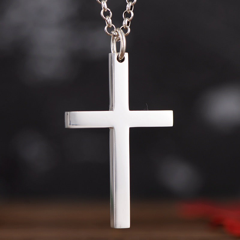 Simple Cross Sterling Silver Pendant