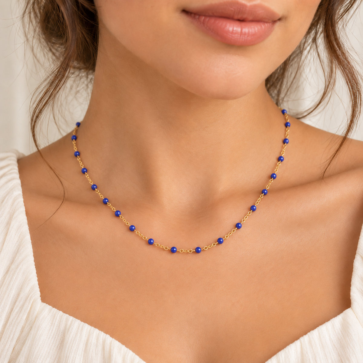 Color Bead Chain Necklace