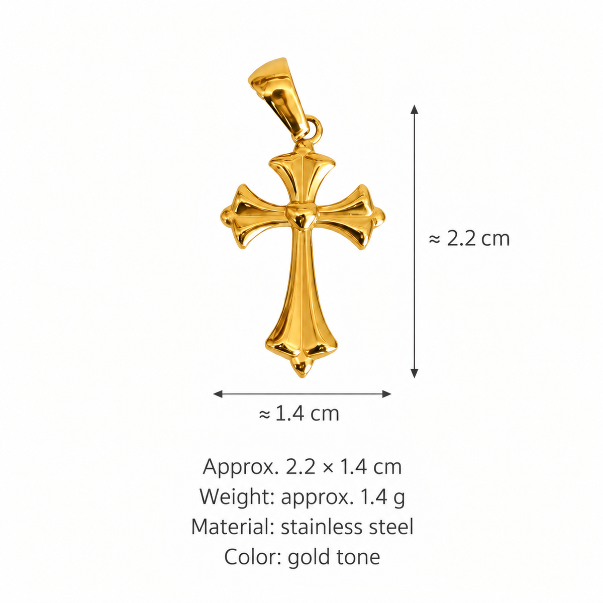 Flared Cross Charm