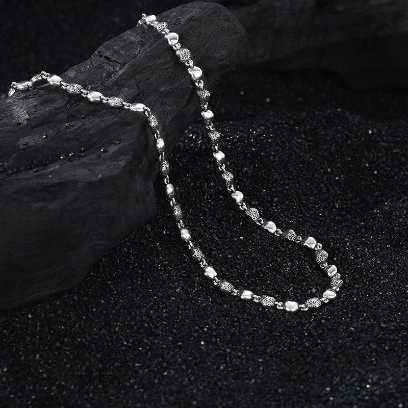 Vintage Heart Sterling Silver Chain