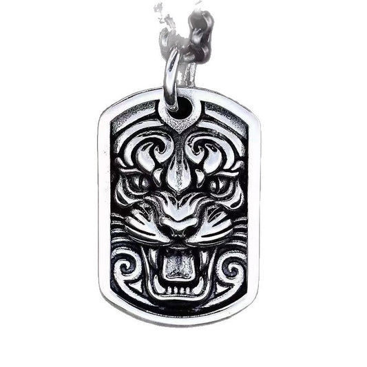 Tiger Sterling Silver Pendant