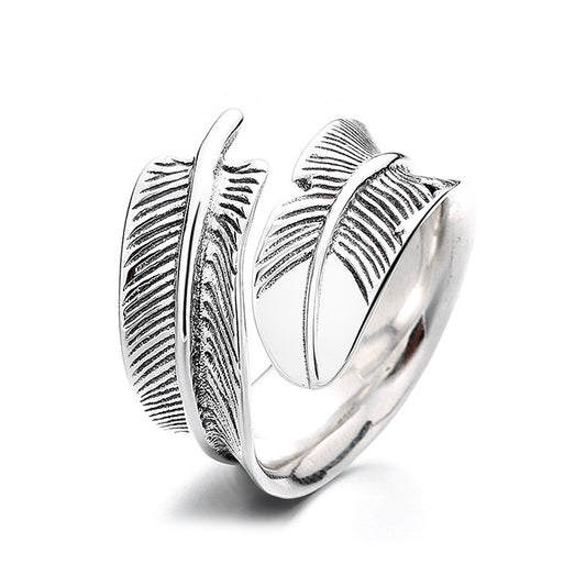 Classic Feather Sterling Silver Ring