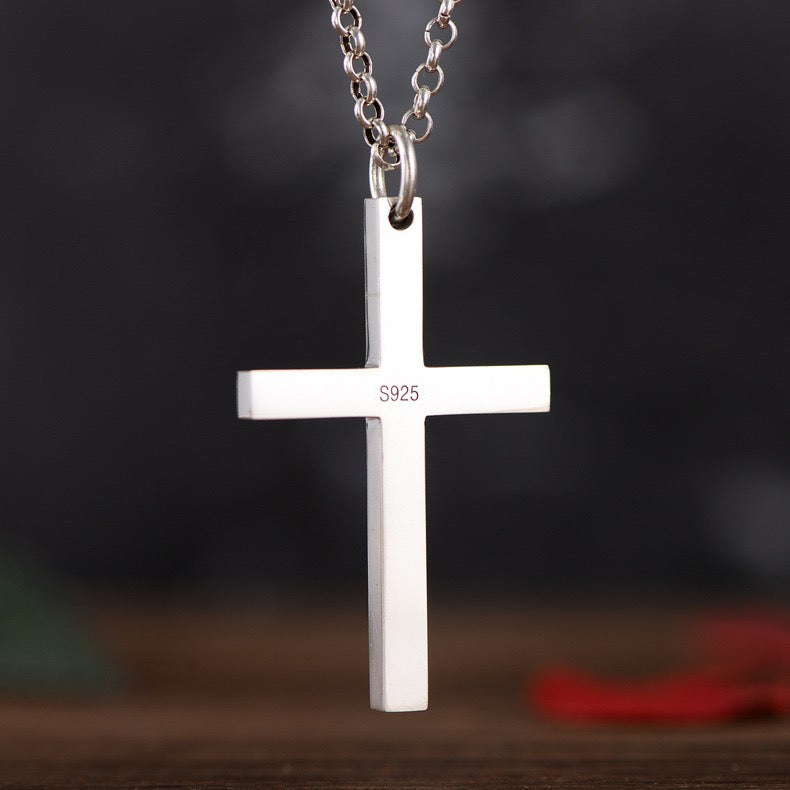 Simple Cross Sterling Silver Pendant