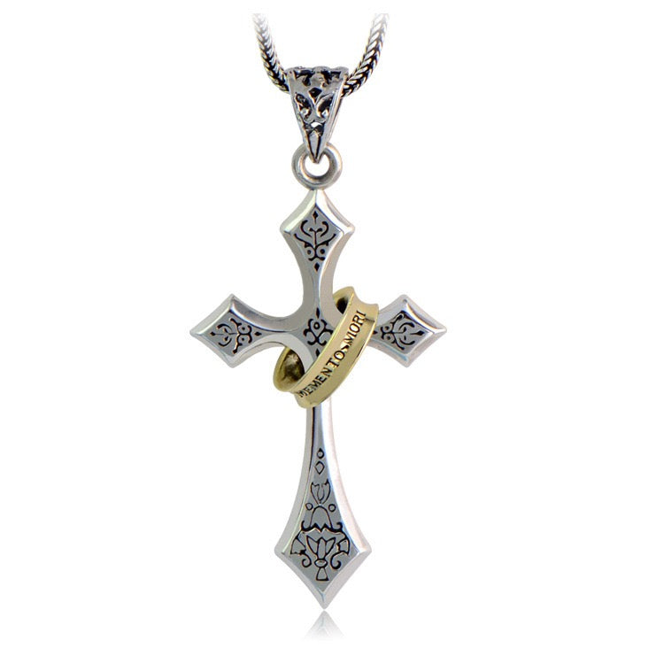 Vintage Cross Sterling Silver Pendant
