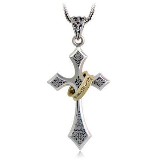 Vintage Cross Sterling Silver Pendant