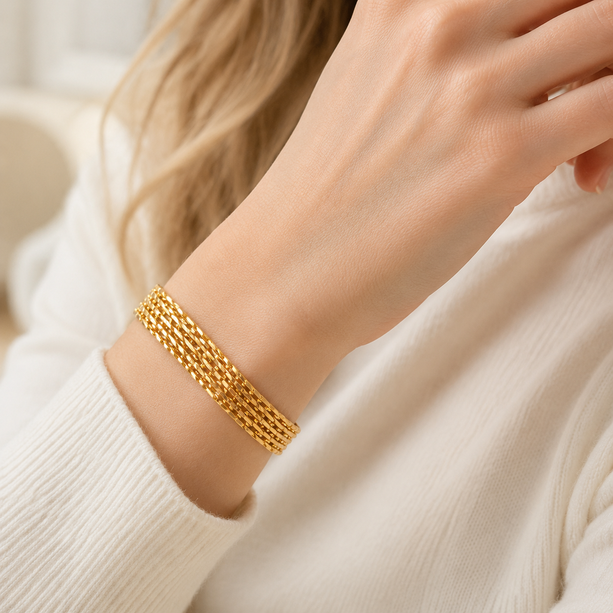 Golden Layers Bracelet