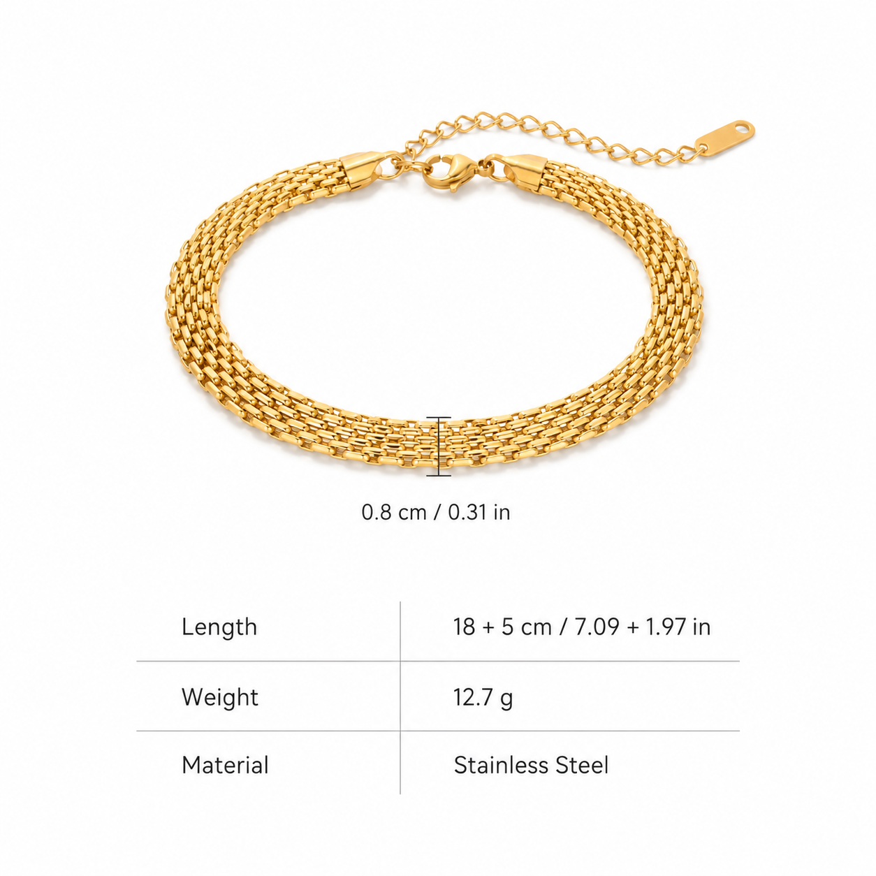 Golden Layers Bracelet