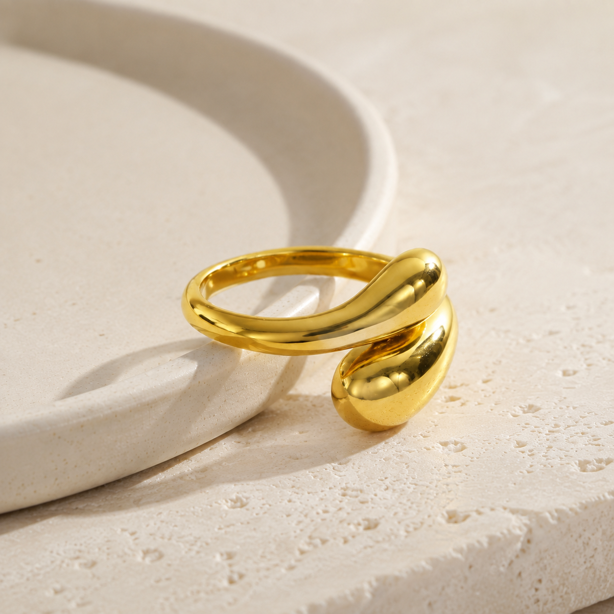 Sculpted Teardrop Ring