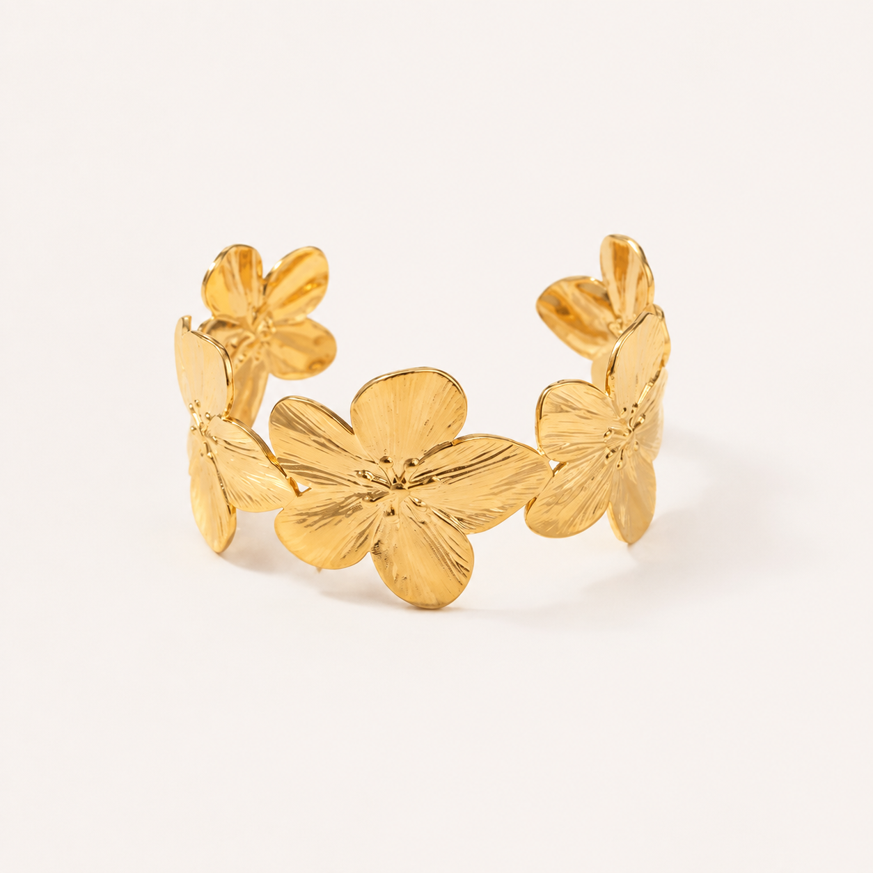Golden Bloom Statement Cuff