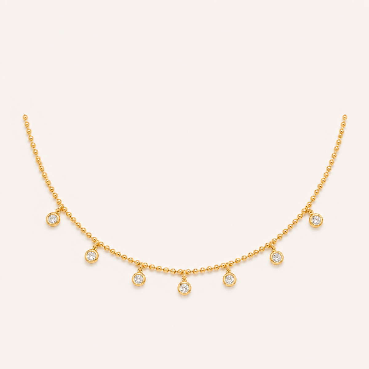 Seven Sparkle Drop Necklace