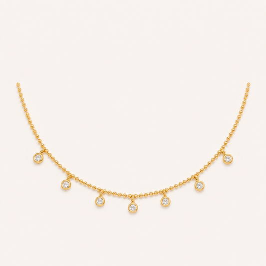Seven Sparkle Drop Necklace