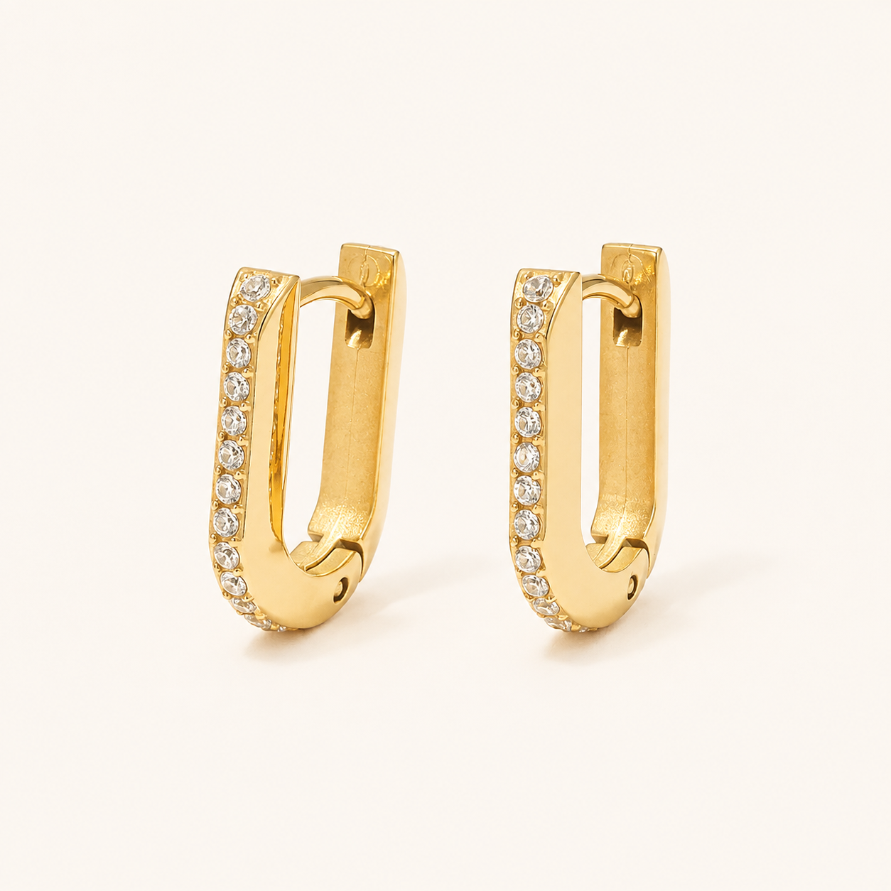 Elara Crystal Huggie Earrings