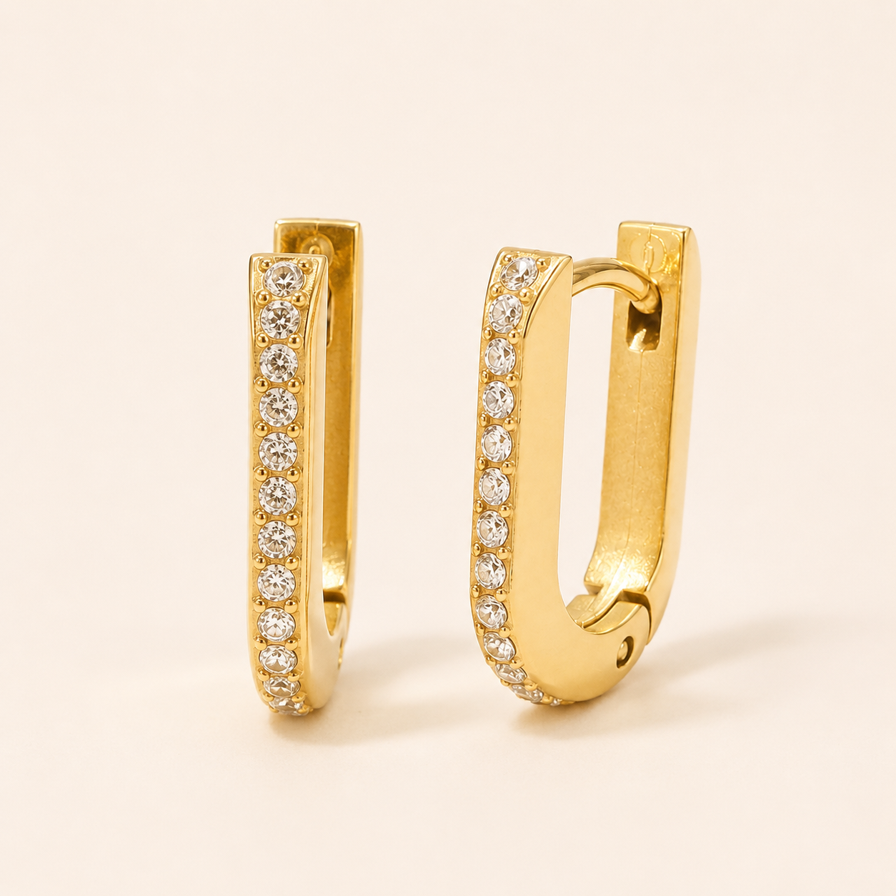 Elara Crystal Huggie Earrings