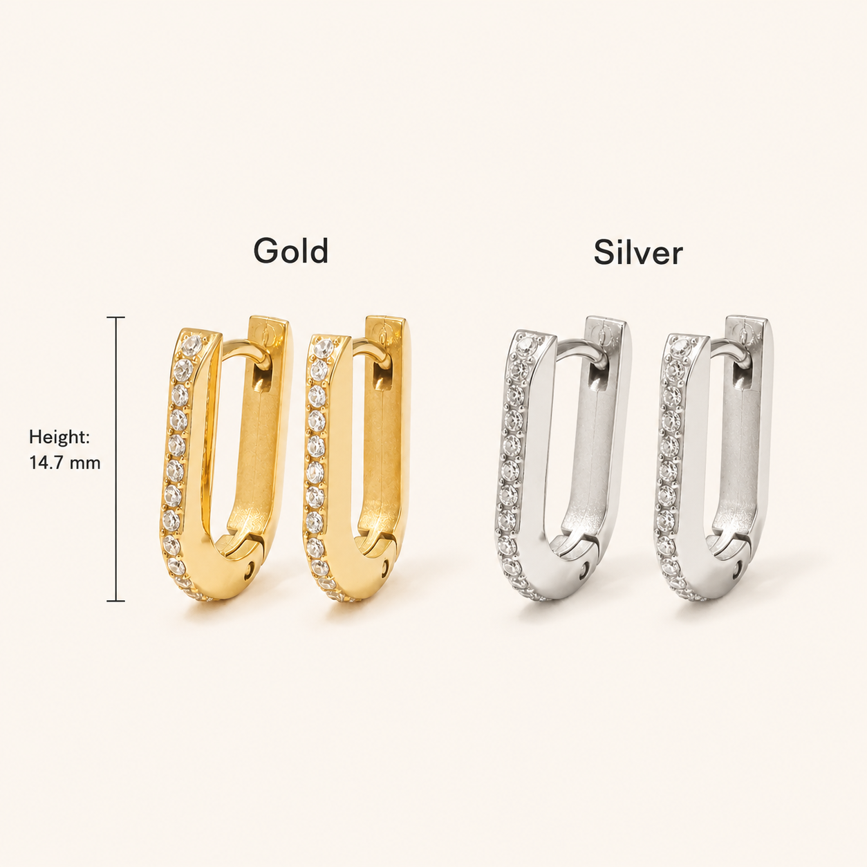 Elara Crystal Huggie Earrings