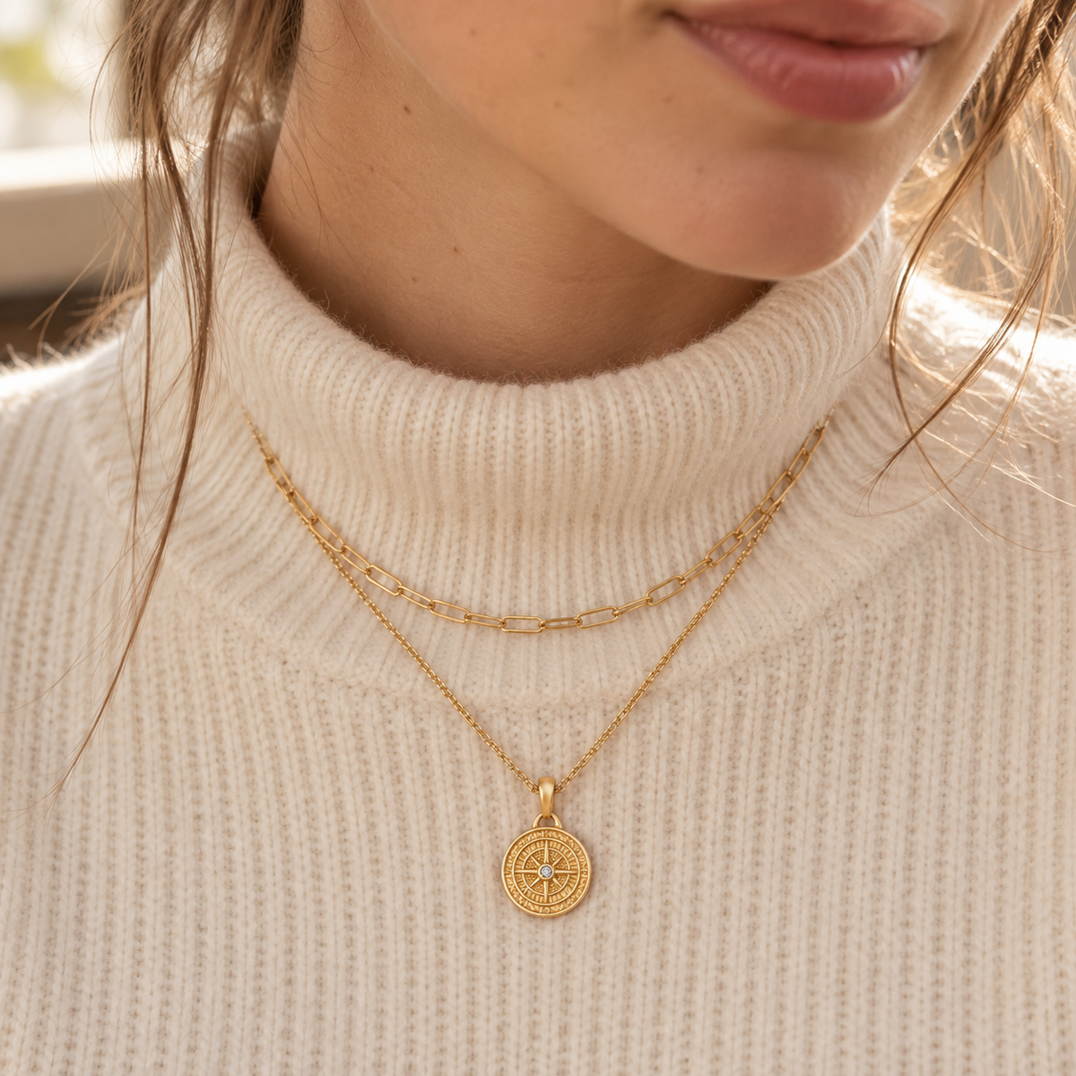 North Star Compass Necklace