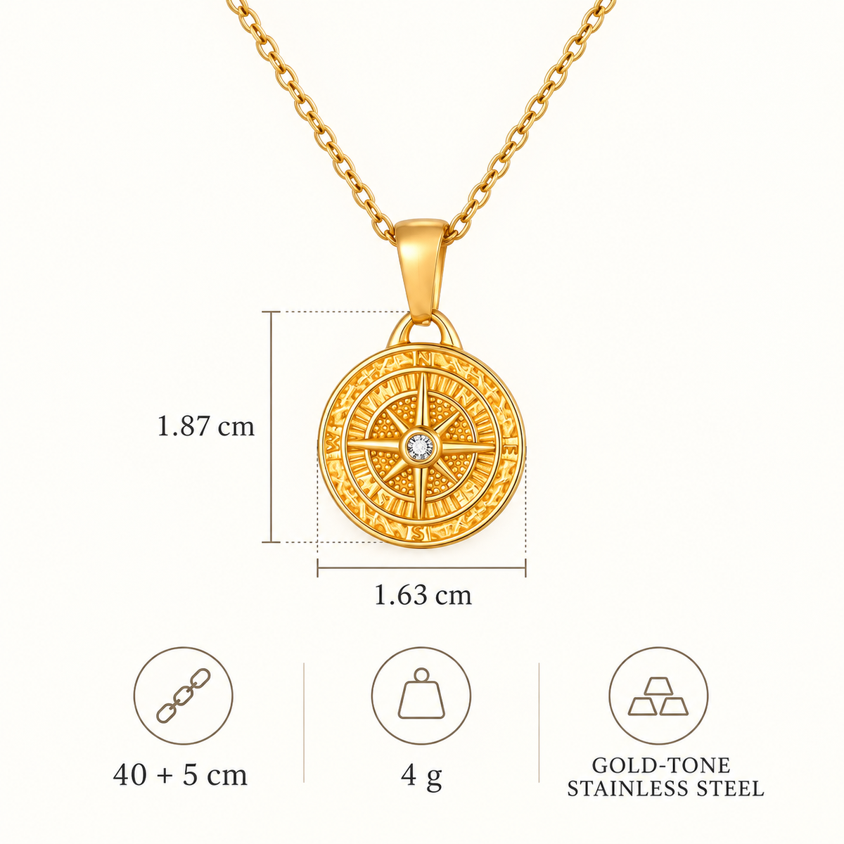 North Star Compass Necklace