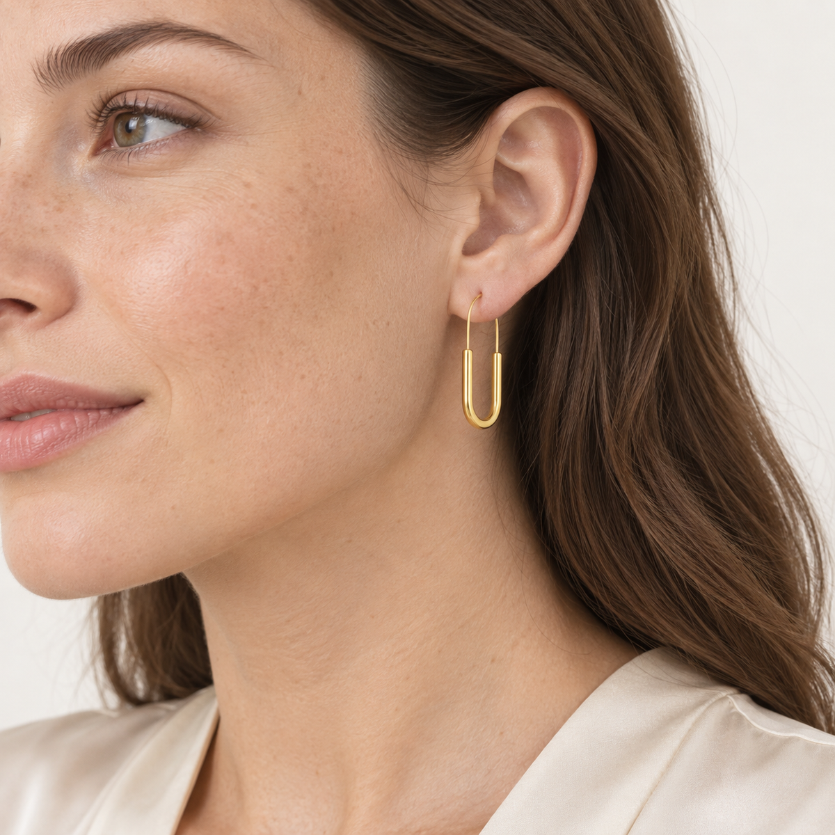 Mira Elongated Hoop Earrings