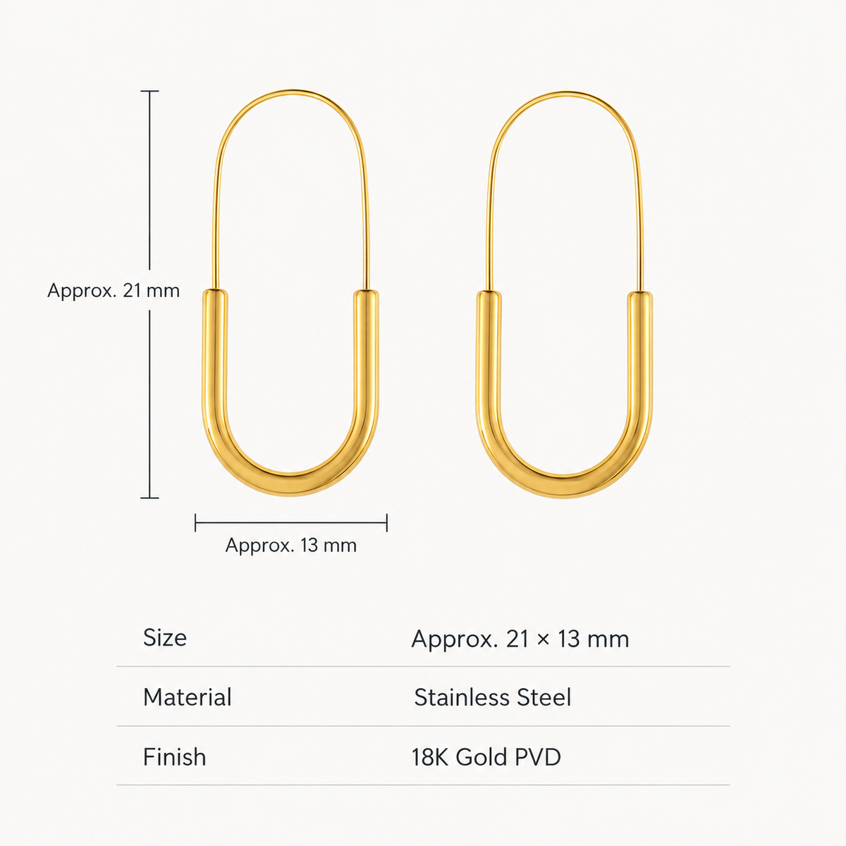 Mira Elongated Hoop Earrings