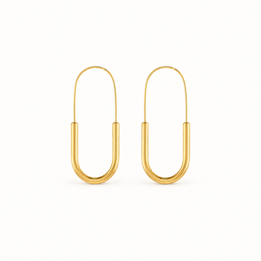Mira Elongated Hoop Earrings