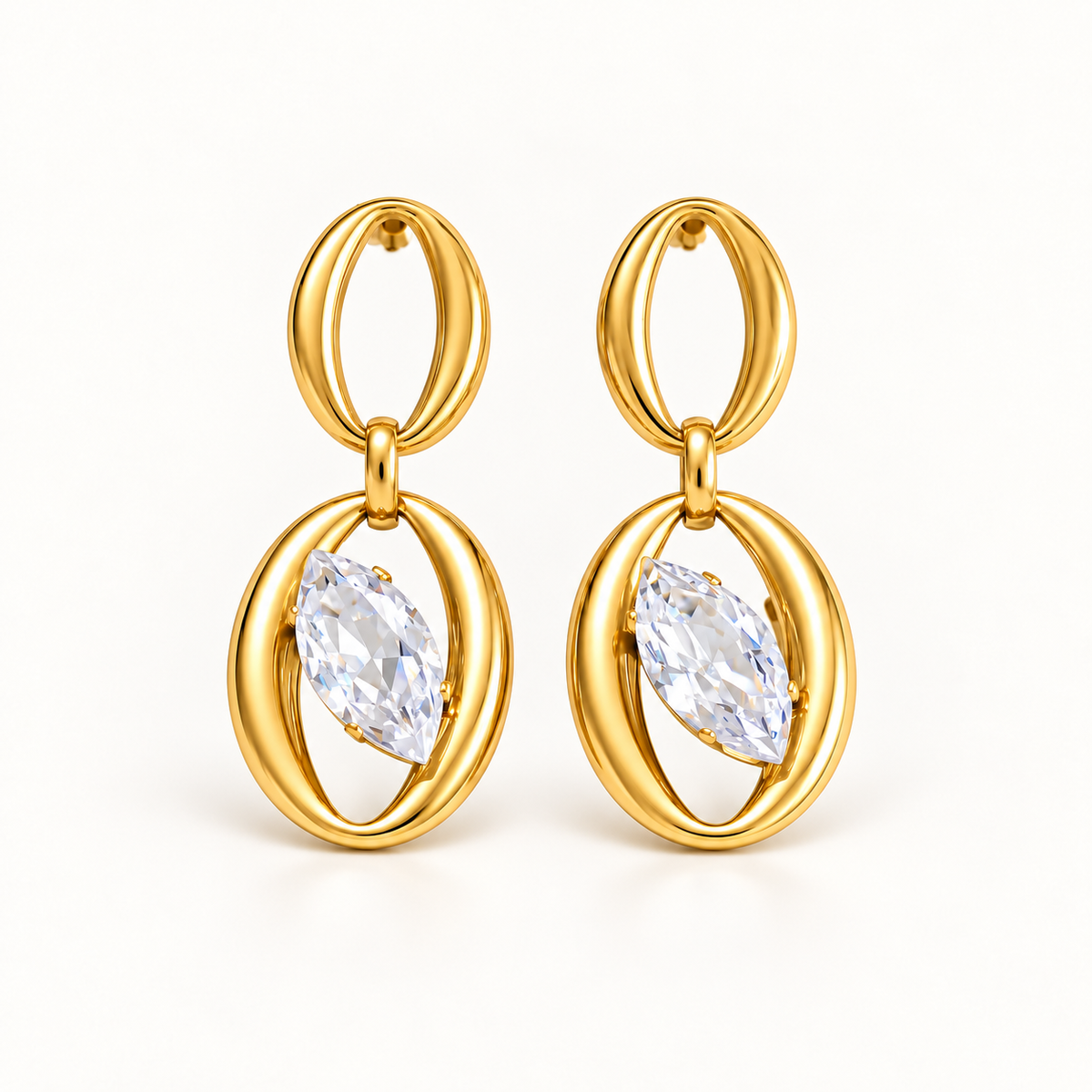 Elara Marquise Drop Earrings