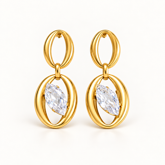 Elara Marquise Drop Earrings