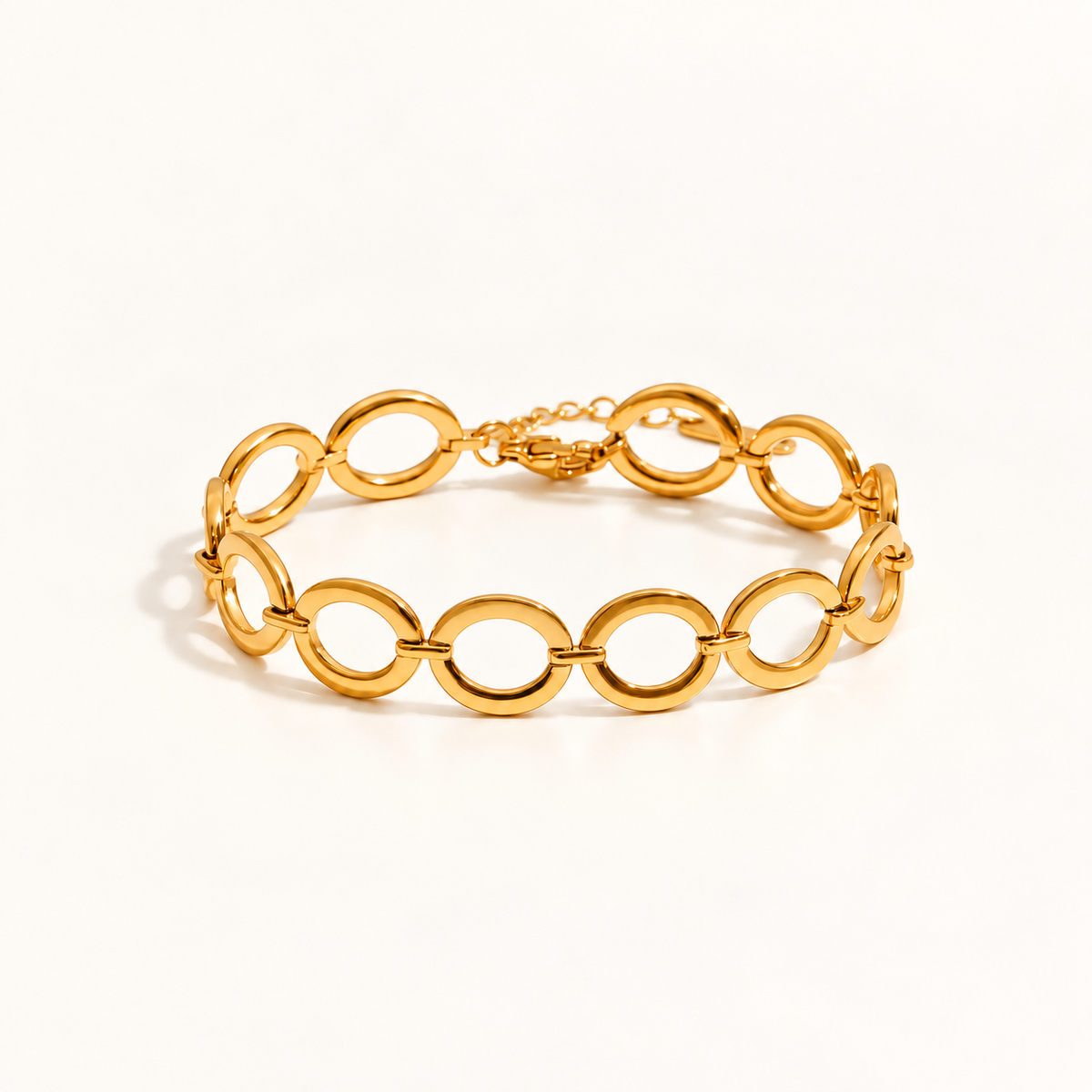 Golden Oval Link Bracelet