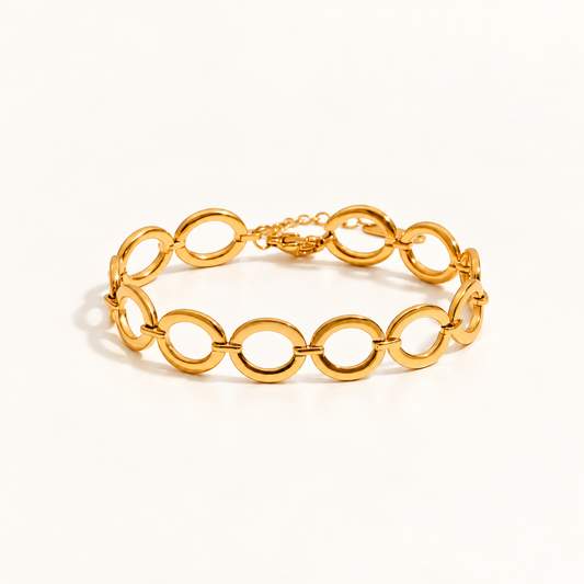 Golden Oval Link Bracelet