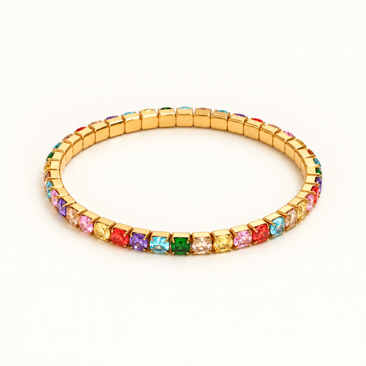 Product name: Rainbow Stone Link Bracelet