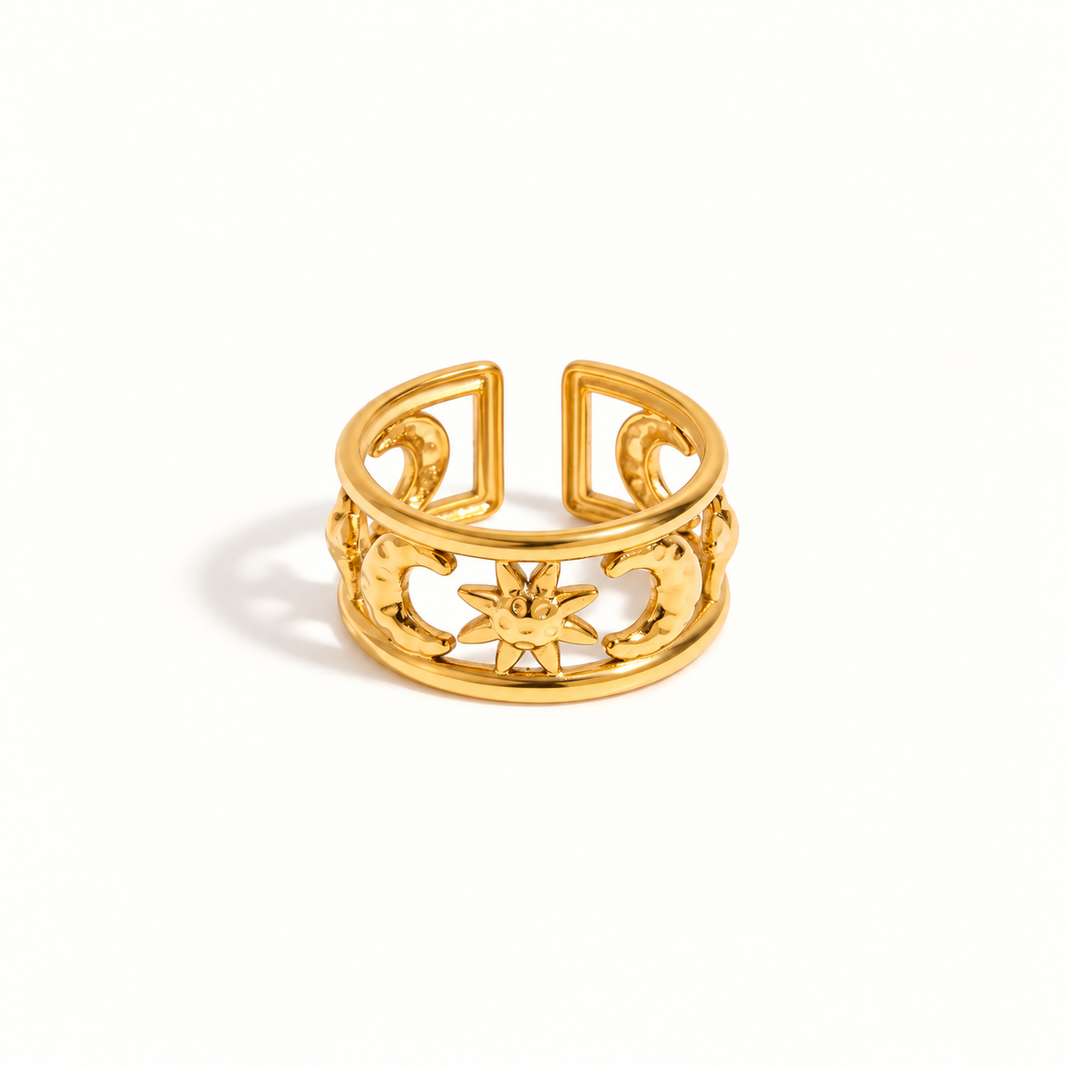 Celestial Sun & Moon Adjustable Ring