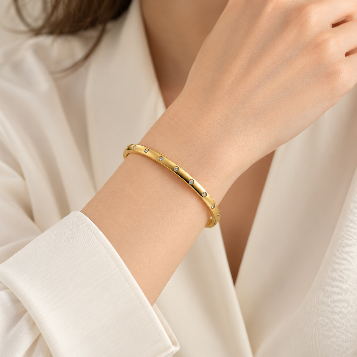 Golden Crystal Bangle