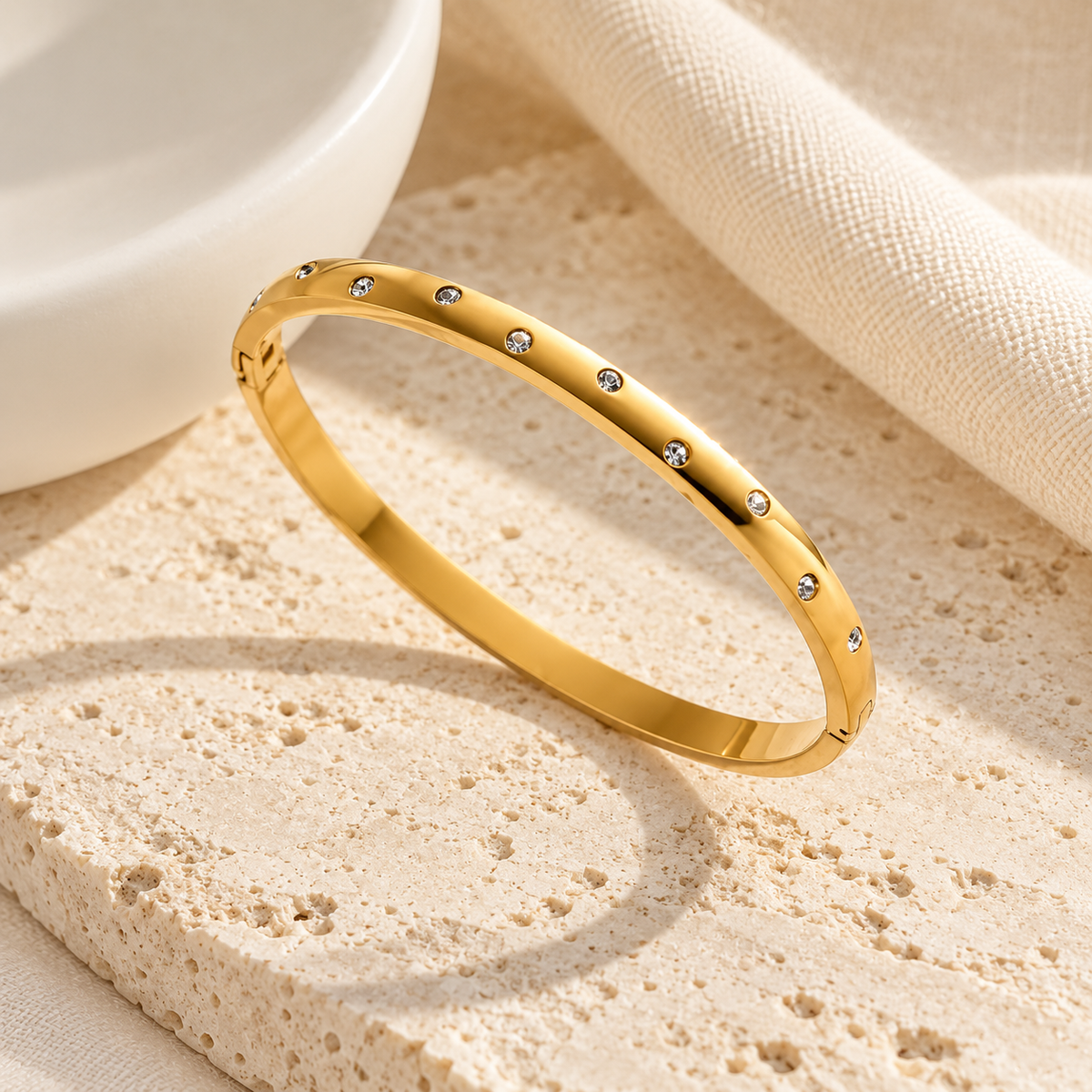 Golden Crystal Bangle