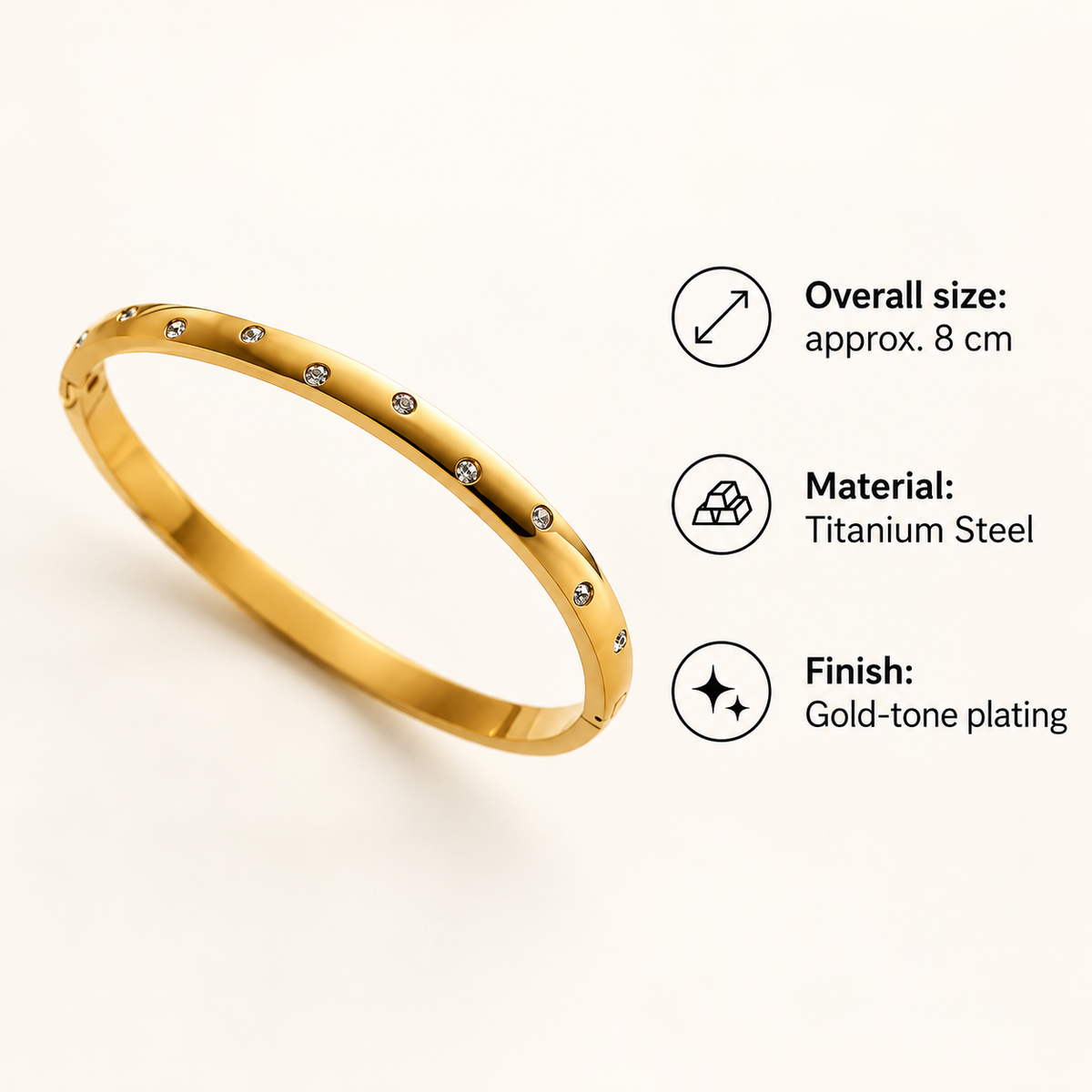 Golden Crystal Bangle